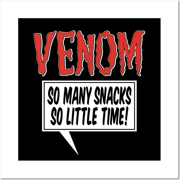 VENOM - Comic Book Hero Superhero Movie Black Dark Horror Quotes Sayings Wall Art by PorcupineTees